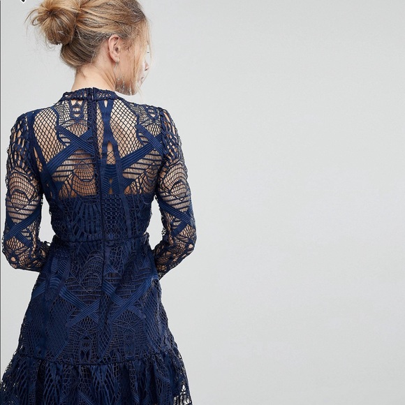 ASOS Cut out waist Blue crochet - Picture 2 of 3